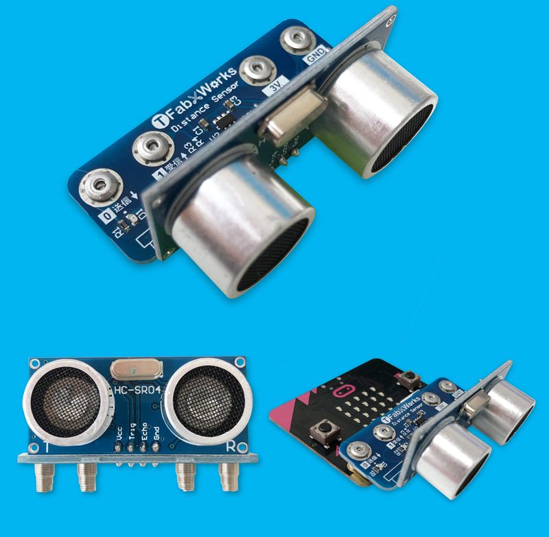 TFabWorks BBC micro:bit one-touch sonar